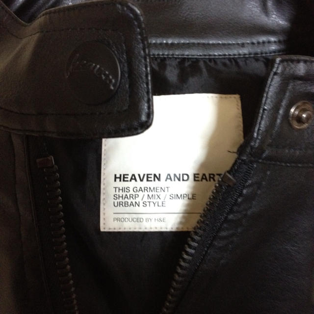 HEAVEN and Earth(ヘブンアンドアース)のHEAVEN☆ライダーズ(Black)♡ レディースのジャケット/アウター(ライダースジャケット)の商品写真