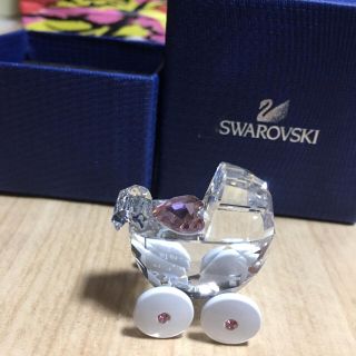 スワロフスキー(SWAROVSKI)のスワロフスキー 乳母車 置物(置物)