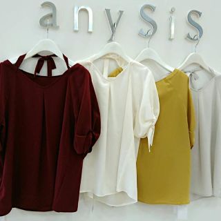 エニィスィス(anySiS)の【お取り置き】anySiS スリーブリボンブラウス  ★グレー★(シャツ/ブラウス(長袖/七分))