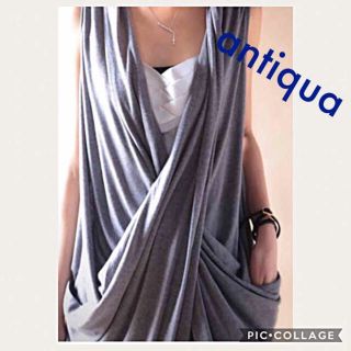 アンティカ(antiqua)のmegumi 様 専用  フロントクロスドレープワンピ 新品   ２点(ロングワンピース/マキシワンピース)