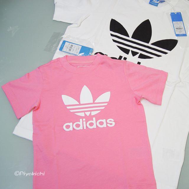 adidas(アディダス)の120【新品/即日発送】adidas オリジナルス キッズ Tシャツ ピンク キッズ/ベビー/マタニティのキッズ服女の子用(90cm~)(Tシャツ/カットソー)の商品写真