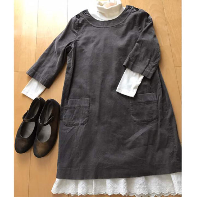 Bonpoint(ボンポワン)の☆ ボンポワン コーデュロイ ワンピース XS 130 140 8a 10a キッズ/ベビー/マタニティのキッズ服女の子用(90cm~)(ワンピース)の商品写真