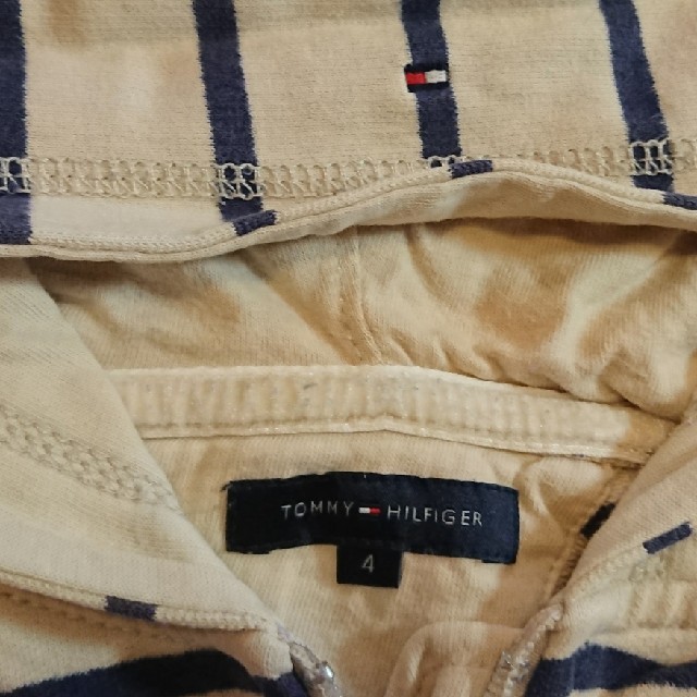 TOMMY HILFIGER(トミーヒルフィガー)のTOMMY HILFIGER☆ﾎﾞｰﾀﾞｰ☆ﾊﾟｰｶｰ☆size→4 キッズ/ベビー/マタニティのキッズ服男の子用(90cm~)(ジャケット/上着)の商品写真