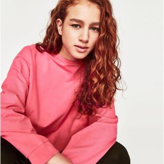 ザラ(ZARA)の早い者勝ち❗️ZARA 新品 ピンクスウェット(トレーナー/スウェット)