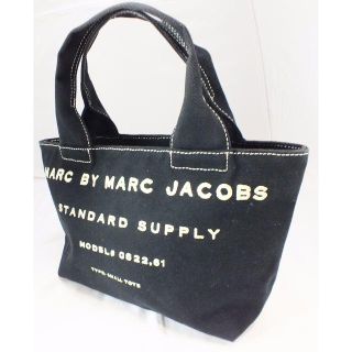 マークバイマークジェイコブス(MARC BY MARC JACOBS)のマークバイマークジェイコブス★キャンバストートバッグ★ブラック★ほぼ未使用(トートバッグ)