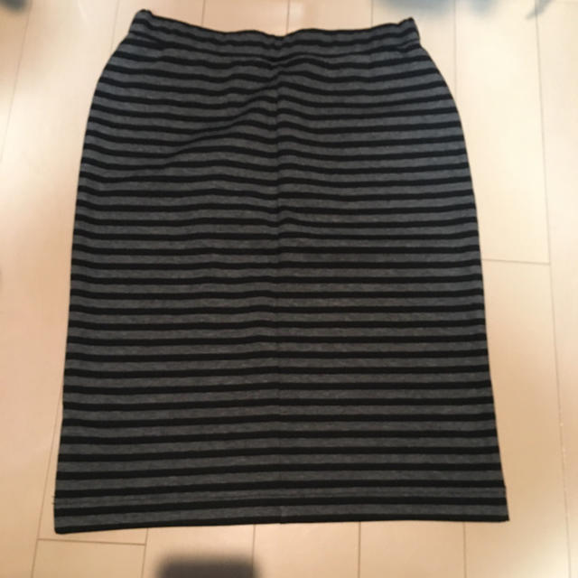 MUJI (無印良品)(ムジルシリョウヒン)のボーダータイトスカート レディースのスカート(ひざ丈スカート)の商品写真