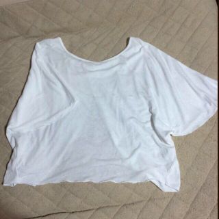 ミエルクリシュナ(Miel Crishunant)の美品♡ショート丈バックレースTシャツ(Tシャツ(半袖/袖なし))