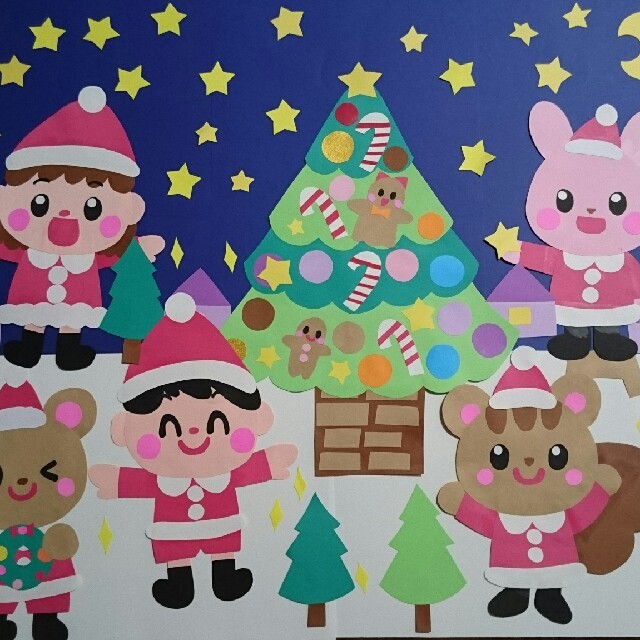 大きい壁面飾り みんなで飾ろう クリスマスツリー 幼稚園 保育園 の通販 By いろとあお S Shop ラクマ