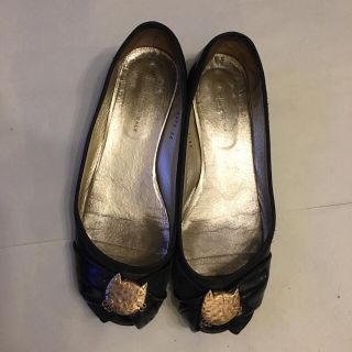 ツモリチサト(TSUMORI CHISATO)のツモリチサトTSUMORI CHISATO 24.5 猫モチーフフラットシューズ(バレエシューズ)