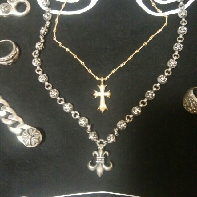 Chrome Hearts - 最終大幅値下げフレアクロスボールネックレス クロム