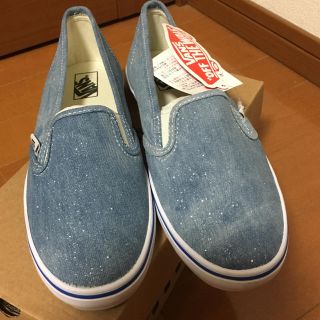 ヴァンズ(VANS)のVANS☆デニム☆ラメ(スリッポン/モカシン)