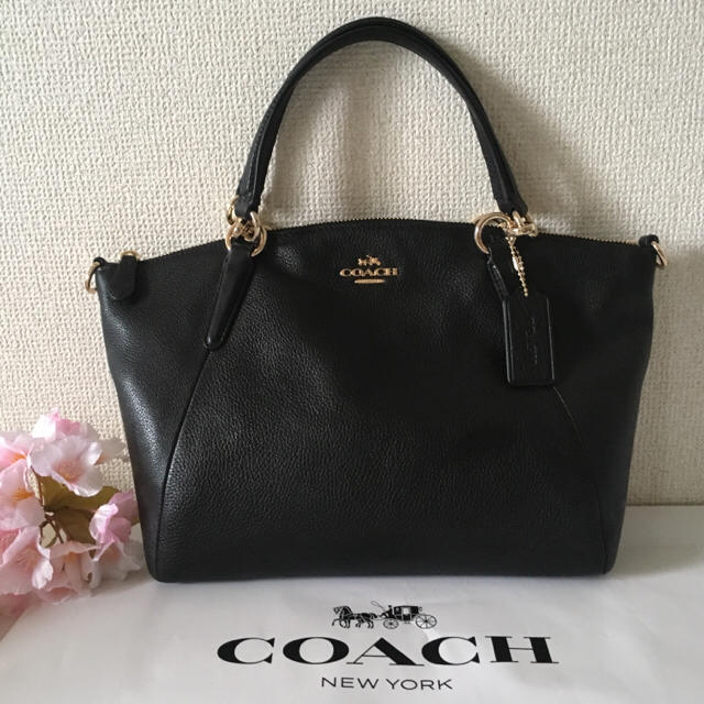 COACH - 【新品】COACH★2way上質なレザーショルダーバッグ ブラック