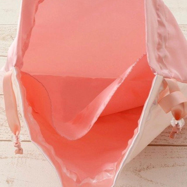 レース ポーチ 巾着 トラベルポーチ フリル ピンク 送料無料 大容量 レディースのファッション小物(ポーチ)の商品写真