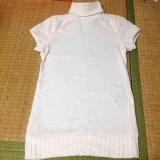 ザラ(ZARA)のZARA オフホワイト ニット タートル シャツ(Tシャツ(半袖/袖なし))