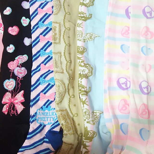 Angelic Pretty(アンジェリックプリティー)のAngelic Pretty オーバーニーソックス6足セット レディースのレッグウェア(ソックス)の商品写真