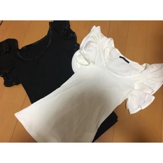 デュラス(DURAS)の黒トップス専用(カットソー(半袖/袖なし))