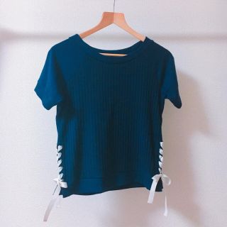 オリーブデオリーブ(OLIVEdesOLIVE)の新品 サイド編み上げtシャツ(Tシャツ(半袖/袖なし))