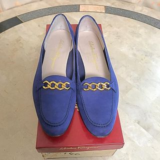 サルヴァトーレフェラガモ(Salvatore Ferragamo)のフェラガモ シューズ 青(ローファー/革靴)