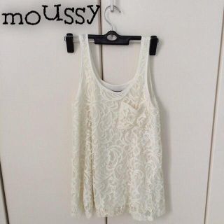 マウジー(moussy)のmoussy レースタンクトップ(カットソー(半袖/袖なし))