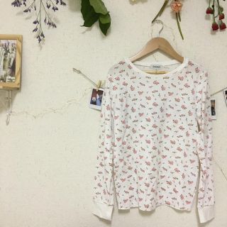 ウィゴー(WEGO)の花柄サーマルTシャツ(カットソー(長袖/七分))