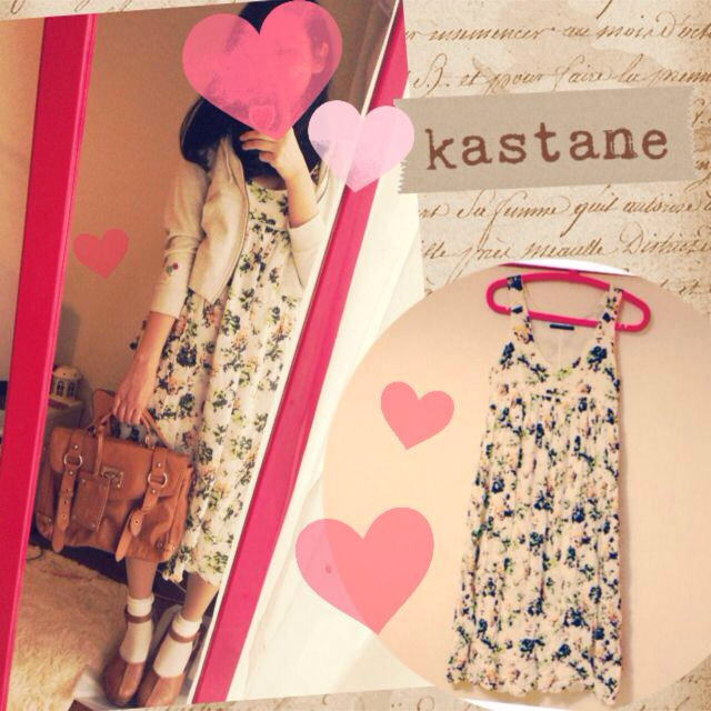 Kastane(カスタネ)の＊ビンテージ花柄マキシワンピ＊ レディースのワンピース(ロングワンピース/マキシワンピース)の商品写真