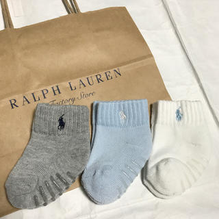 ラルフローレン(Ralph Lauren)の新作ラルフローレン 靴下3足セット6-12M(靴下/タイツ)