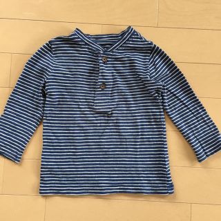 ベビーギャップ(babyGAP)のベビーギャップ ヘンリーネック ボーダーロンT 80(Ｔシャツ)