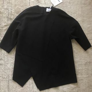 エンフォルド(ENFOLD)の３日限定エンフォルド１７ＳＳ　PEストレッチミニマルレイヤーTOP　ブラック新品(シャツ/ブラウス(長袖/七分))