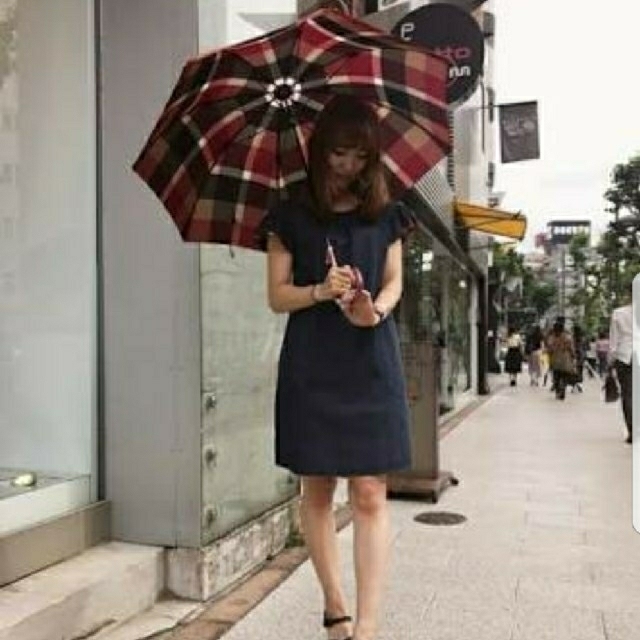 BURBERRY BLUE LABEL(バーバリーブルーレーベル)の703様専用です。新品タグ付☆ブルーレーベルクレストブリッジ　チェック長傘 レディースのファッション小物(傘)の商品写真