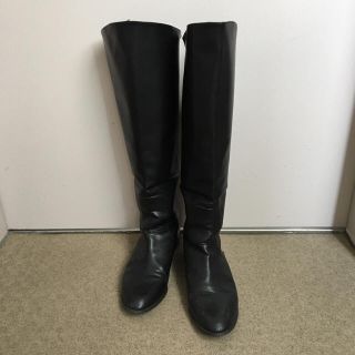 ザラ(ZARA)のZARA バックジッパー ロングブーツ 40サイズ ユーズド(ブーツ)