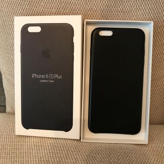 アップル(Apple)のiPhone6s plus 純正 レザー ブラック 黒(iPhoneケース)