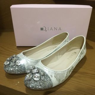 ダイアナ(DIANA)のダイアナ ビジューパンプス 最終値下げ(バレエシューズ)