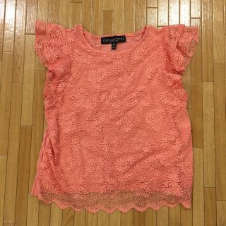 トップショップ(TOPSHOP)のレディース　レース　トップス　TOPSHOP 半袖  Tシャツ　おしゃれ　フリル(Tシャツ(半袖/袖なし))