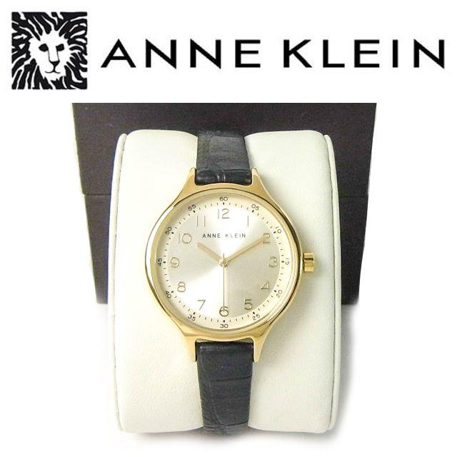 ANNE KLEIN(アンクライン)の送料無料アンクラインANNEKLEIN本革ベルト ウォッチAK2562 腕時計黒 レディースのファッション小物(腕時計)の商品写真