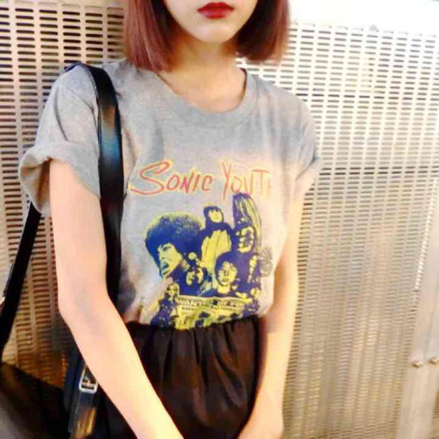 MURUA(ムルーア)のSONIC YOUTHコラボT-SH  アングリッド好きな方も レディースのトップス(Tシャツ(半袖/袖なし))の商品写真