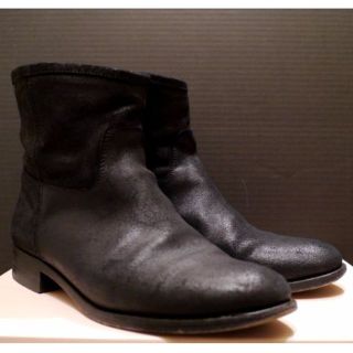 ジミーチュウ(JIMMY CHOO)の定番12万◆JIMMYCHOO ジミーチュウ レザー ショート ブーツ ブーティ(ブーツ)