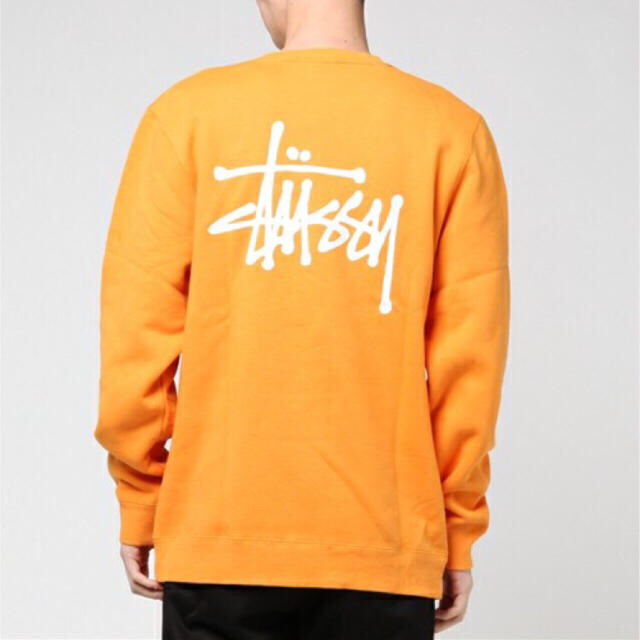 stussy スウェット トレーナー オレンジ - スウェット