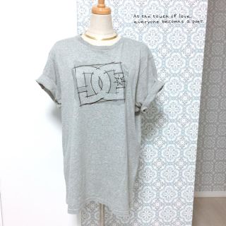 ディーシー(DC)の【DC】霜降りグレーロゴTシャツ☆Lサイズ(Tシャツ/カットソー(半袖/袖なし))