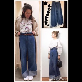 ダブルクローゼット(w closet)のwcloset★ロールアップワイドデニムパンツ★(デニム/ジーンズ)