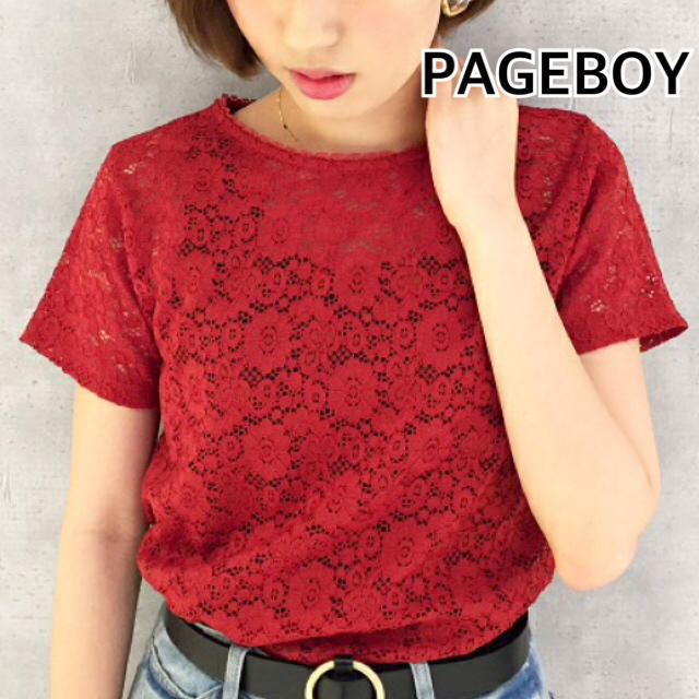 PAGEBOY(ページボーイ)のみい様【PAGEBOY】レーストップス レディースのトップス(カットソー(半袖/袖なし))の商品写真