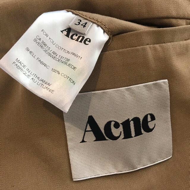 ACNE(アクネ)のAcne アクネ トレンチコート 34 レディースのジャケット/アウター(トレンチコート)の商品写真
