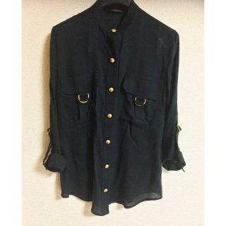 バルマン(BALMAIN)のBALMAIN バルマン シルク ボタン シャツ バイカー カーディガン (シャツ/ブラウス(長袖/七分))