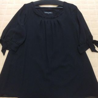 クイーンズコート(QUEENS COURT)の美品QUEENSCOURT クインズコートビッキーシフォンチュニックトップス(シャツ/ブラウス(長袖/七分))