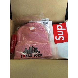 シュプリーム(Supreme)の込☆supreme "I LOVE NY" beanie pink (ニット帽/ビーニー)