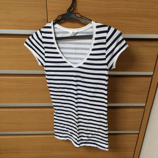 ザラ(ZARA)のボーダーTシャツ 紺×白(Tシャツ(半袖/袖なし))