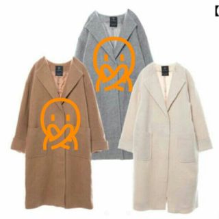 ダブルクローゼット(w closet)のウールノーカラーコート(ロングコート)