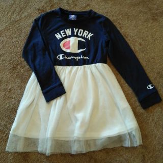 チャンピオン(Champion)のChampion　120㌢　チュールスカートワンピースNAVY★(ワンピース)