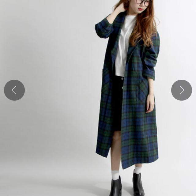 WEGO(ウィゴー)の【Rittaさん11/15までお取り置き】WEGO♡チェックネルロングガウン レディースのジャケット/アウター(ガウンコート)の商品写真