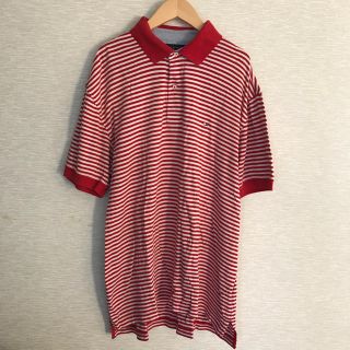 トミーヒルフィガー(TOMMY HILFIGER)のUSA古着 トミー ボーダー BIGポロシャツ【L】(ポロシャツ)