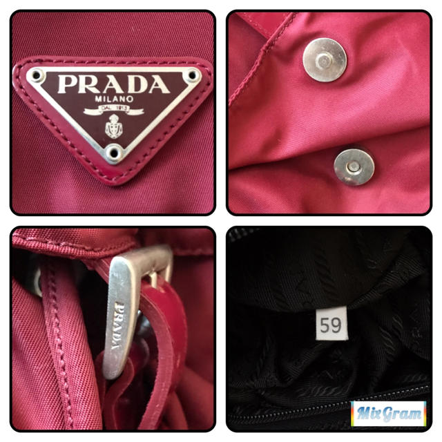 PRADA(プラダ)の✞PRADA 赤ナイロンリュック✞ レディースのバッグ(リュック/バックパック)の商品写真